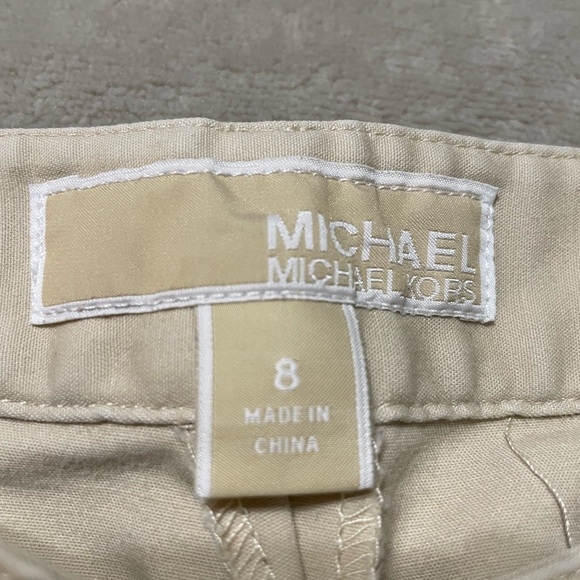 Michael Kors Beige Trousers with Gold Logo - Picture 4 of 4